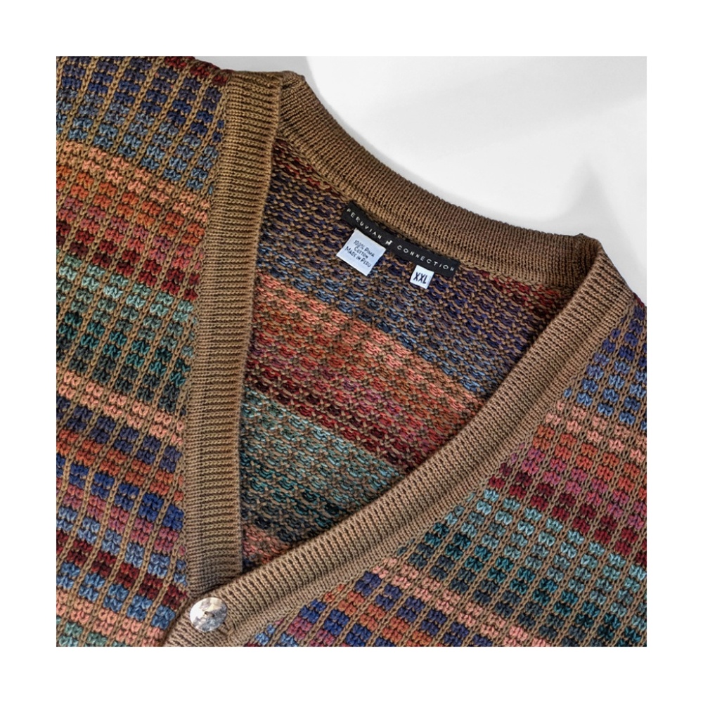 Peruvian Connection Multicolor Patterned Cardigan - image 3
